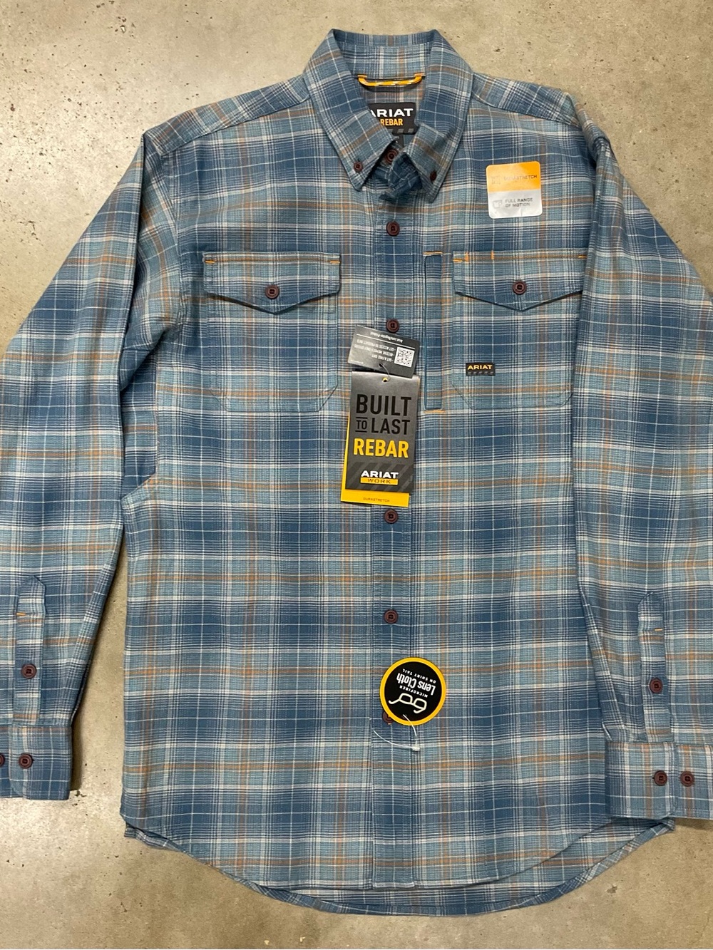 Ariat Indian Teal Plaid Men's Flannel Shirt